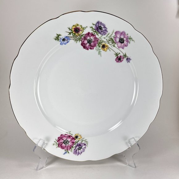 Vintage Bohemia Plate Ceramic Works Czechoslovakia Floral Daisies - Picture 1 of 15